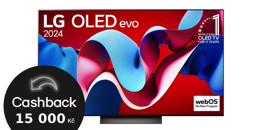 LG OLED77C44 jako 77" obr se skvělým obrazem a zvukem v akci CASHBACK